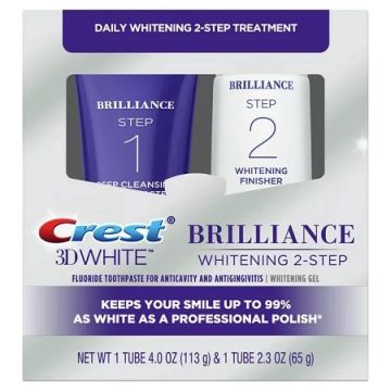 Crest 3D White Brilliance Daily Whitening 2 Step Treatment Toothpaste